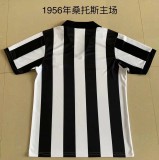 Retro 1956 Santos home black soccer jersey football shirt