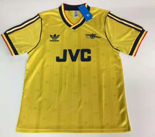 Retro 86-88 Arsenal yellow soccer jersey football shirt