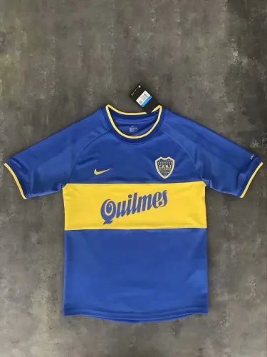1999-2000 Adult Boca blue retro soccer jersey football shirt