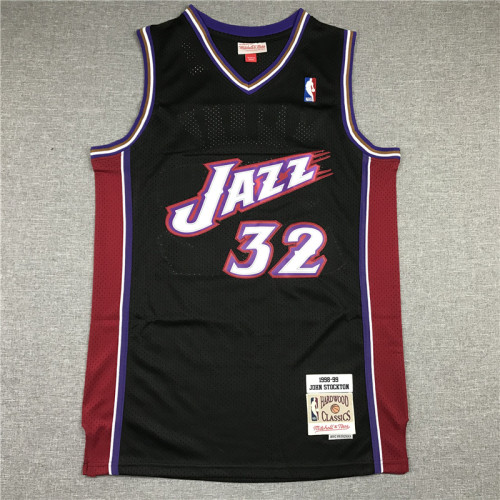 Men Jazz Malone 32 retro basketball jersey
