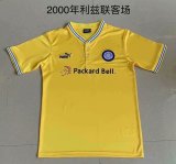 00 Adult Leeds away yellow retro soccer jersey football shirt