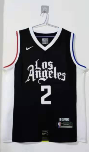 20/21 New Men Los Angeles Clippers Leonard 2 black city version basketball jersey shirt