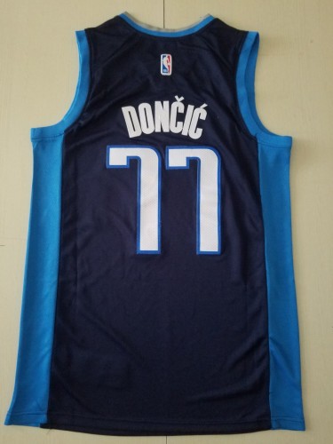 20/21 New Adult Dallas Mavericks  Dončić 77 black basketball jersey shirt