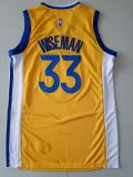 20/21 New Men Golden State Warriors Wiseman 33 yellow basketball jersey