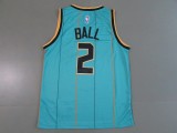 20/21 New Men Charlotte Hornets Ball 2 green basketball jersey
