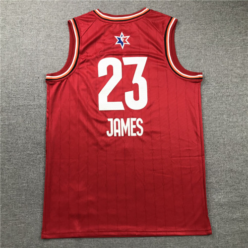 Adult All-Star James red basketball jersey 23