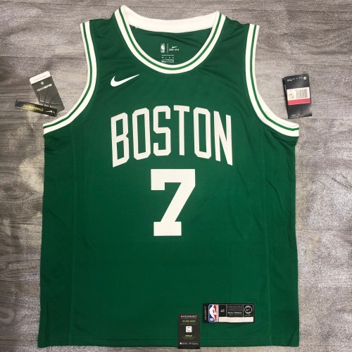 Retro Men Celtics Brown 7 green basketball jersey