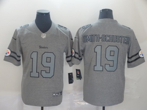 20/21 New Men Steelers Smith Schuster 19 gray NFL jersey