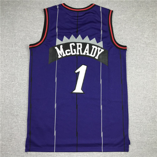 20/21 New Men Toronto Raptors McGRADY 1 purple basketball jersey
