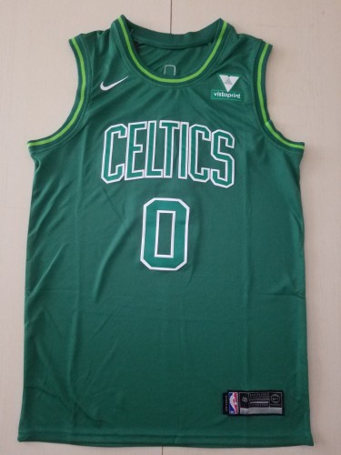 20/21 New Men Celtics Tatum 0 green basketball jersey
