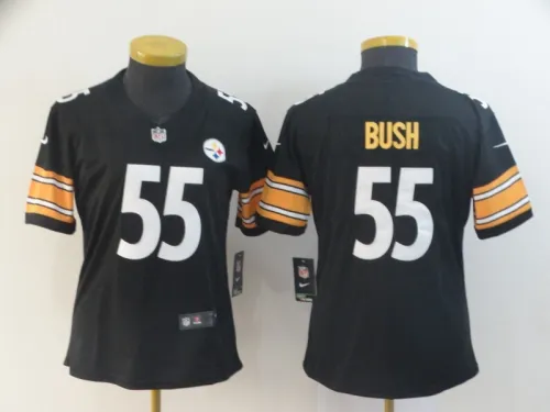20/21 New Men Steelers Bush 55 black NFL jersey