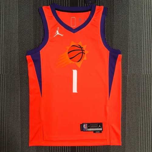 22 Phoenix Suns Air Jordan BOOKER 1 orange basketball jersey