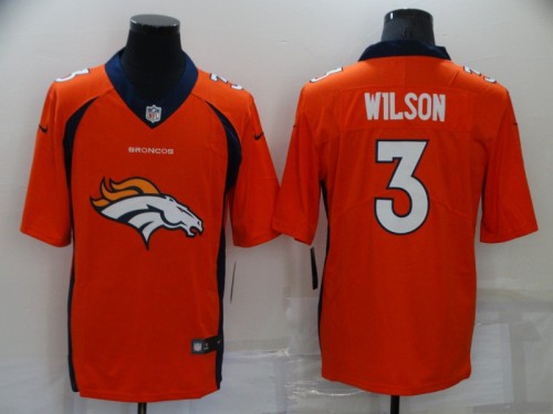 22 Men‘s Broncos Wilson 3 orange basketball jersey