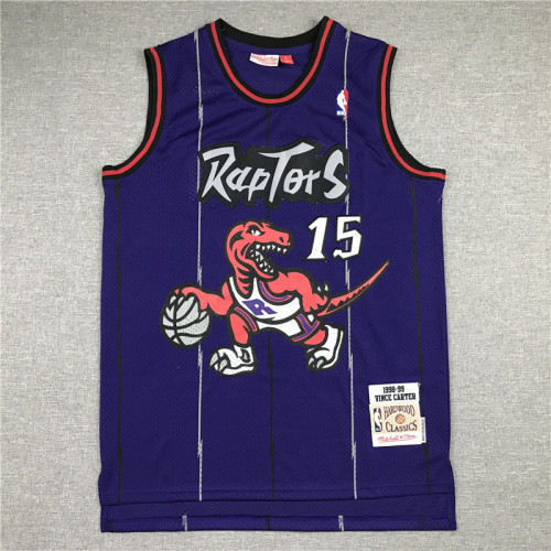 20/21 New Men Toronto Raptors  CARTER 15 purple basketball jersey