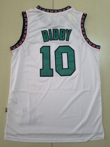 20/21 New Men Memphis Grizzlies Bibby 10 white basketball jersey