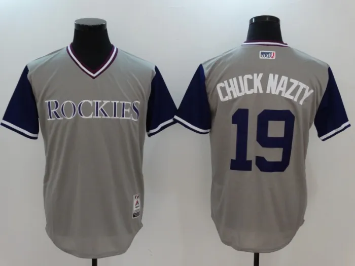 2022 Men's Colorado Rockies CHUCK NAZTY 19 MLB Jersey