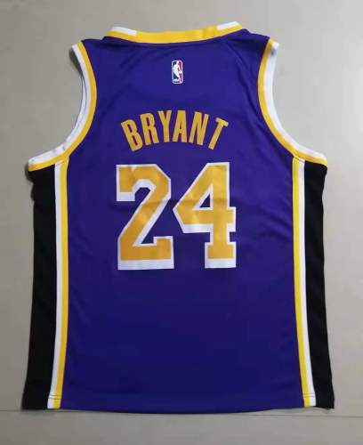 20/21 New Men Los Angeles Lakers Bryant 24 purple basketball jersey L013#