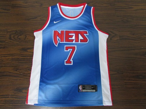 20/21 New Men  Nets 21 7 blue basketball jersey