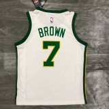 2019 Men Celtics Brown 7 white basketball jersey