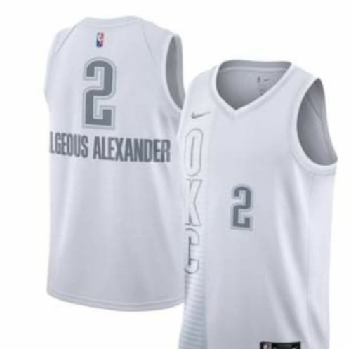 21/22 Men Oklahoma 2 White basketball jersey