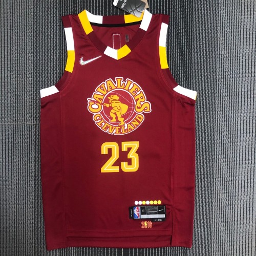 22 season Cleveland Cavaliers City version JAMES 23 red basketball jersey
