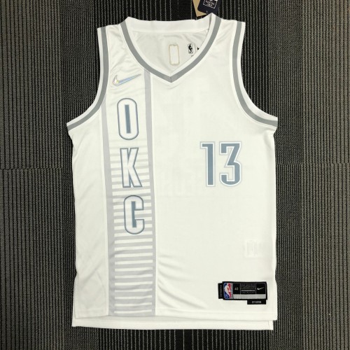22 season Oklahoma City Thunder City version 13 George basketball jersey