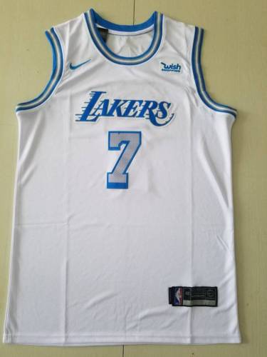 20/21 New Men Los Angeles Lakers Anthony 7 white city edition basketball jersey