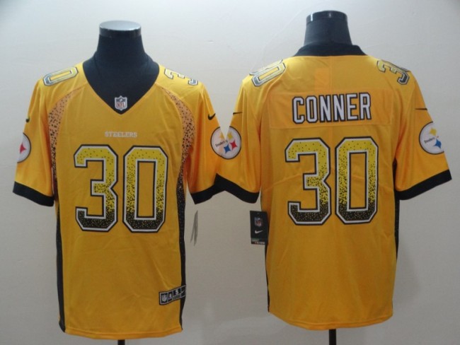 20/21 New Men Steelers Conner 30 yellow NFL jersey