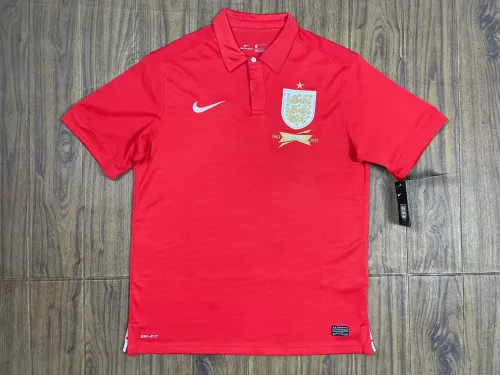 Retro 13-14 England away 115th red soccer jersey football shirt
