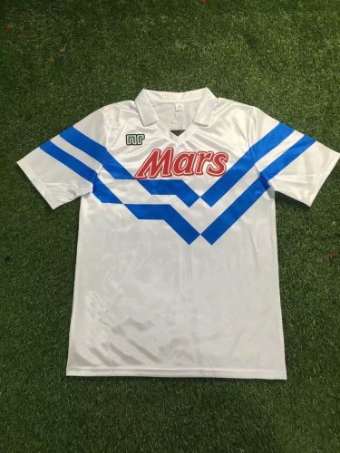 88-89 Adult Thai version Napoli away white retro soccer jersey football shirt