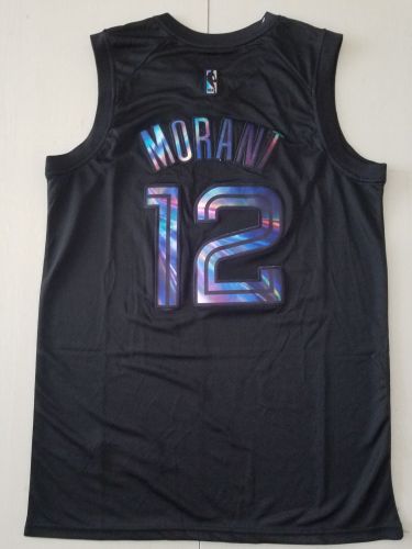 20/21 New Men Memphis Grizzlies Morant 12 black basketball jersey