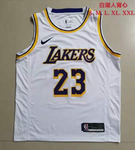 20/21 New Men Los Angeles Lakers James 23 white basketball jersey L030#