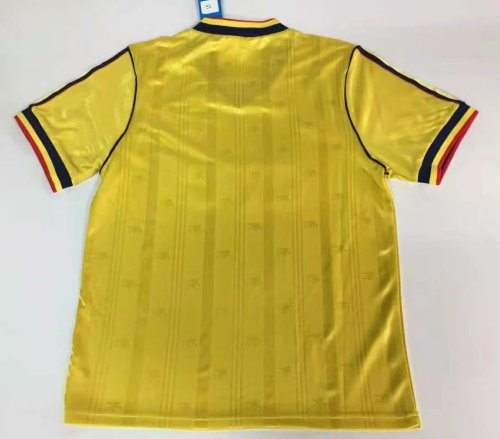 Retro 86-88 Arsenal yellow soccer jersey football shirt
