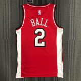 22 season Chicago Bulls City version BALL 2 red basketball jersey