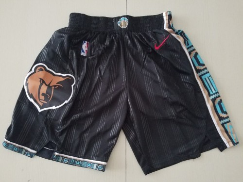 20/21 New Men Memphis Grizzlies black city edition basketball shorts