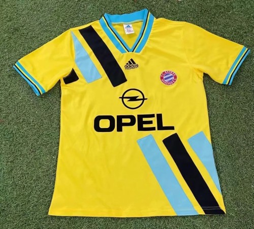 Retro 93-95 Bayern away yellow soccer jersey football shirt