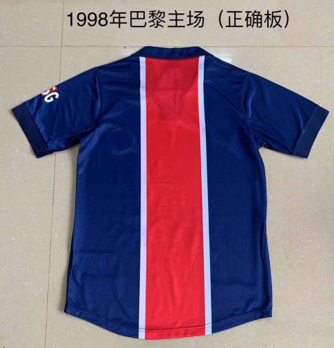 Retro 1988 Paris home blue soccer jersey football shirt