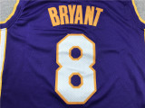 Men Los Angeles Lakers Kobe Bryant Retired version purple basketball jersey 8