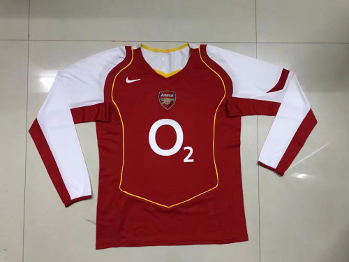 1998 Adult Thai version Arsenal red long sleeve retro soccer jersey football shirt