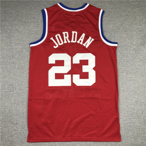 1989 Men All-Star Jordan 23 red retro basketball jersey