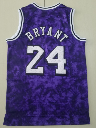 20/21 New Men Los Angeles Lakers Bryant 24 purple constellation basketball jersey