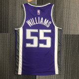 The 75th anniversary Sacramento Kings Purple 55 Williams basketball jersey