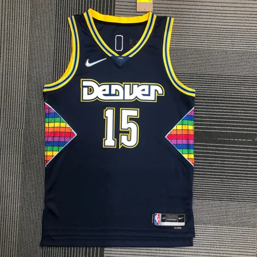 22 New Men Denver Nuggets City version Nikola Jokic 15 basketball jersey