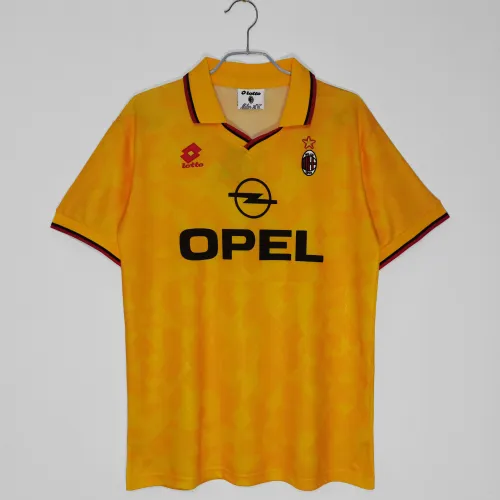 Retro 95-96 AC third yellow soccer jersey football shirt