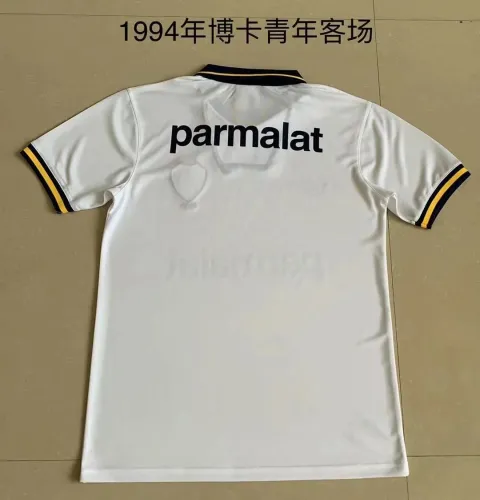 Retro 1994 Boca away white soccer jersey football shirt