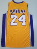 21/22 New Men Los Angeles Lakers Bryant 24 yellow champion edition basketball jersey