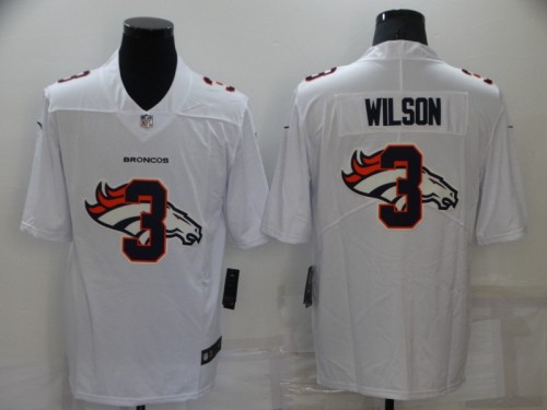 22 Men‘s Broncos Wilson 3 white basketball jersey