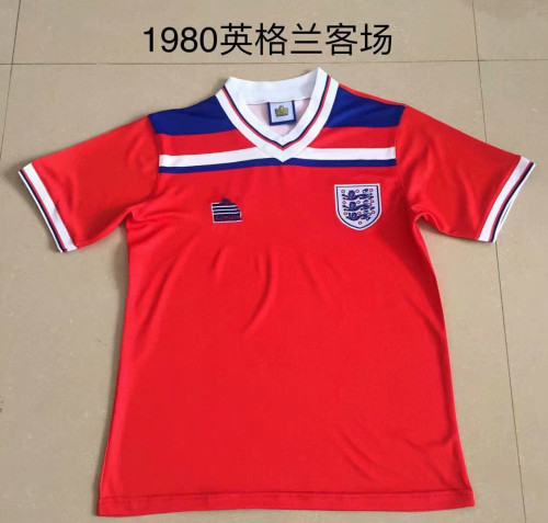 Retro  New Adult Thai version 1980 England away orange soccer jersey football shirt