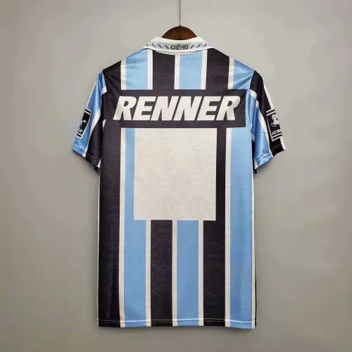 95 Adult Gremio home blue retro soccer jersey football shirt