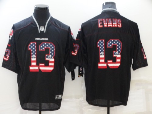 22 New Men Legendary Flag EVANS 13 black NFL Jersey
